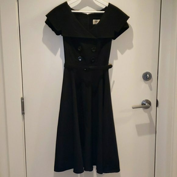 Bettie Page Black 'Secretary' Circle Dress - S - Picture 1 of 5